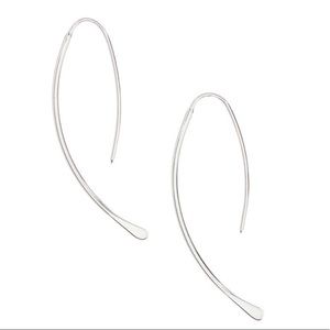 Rhodium plated sterling silver threader earrings